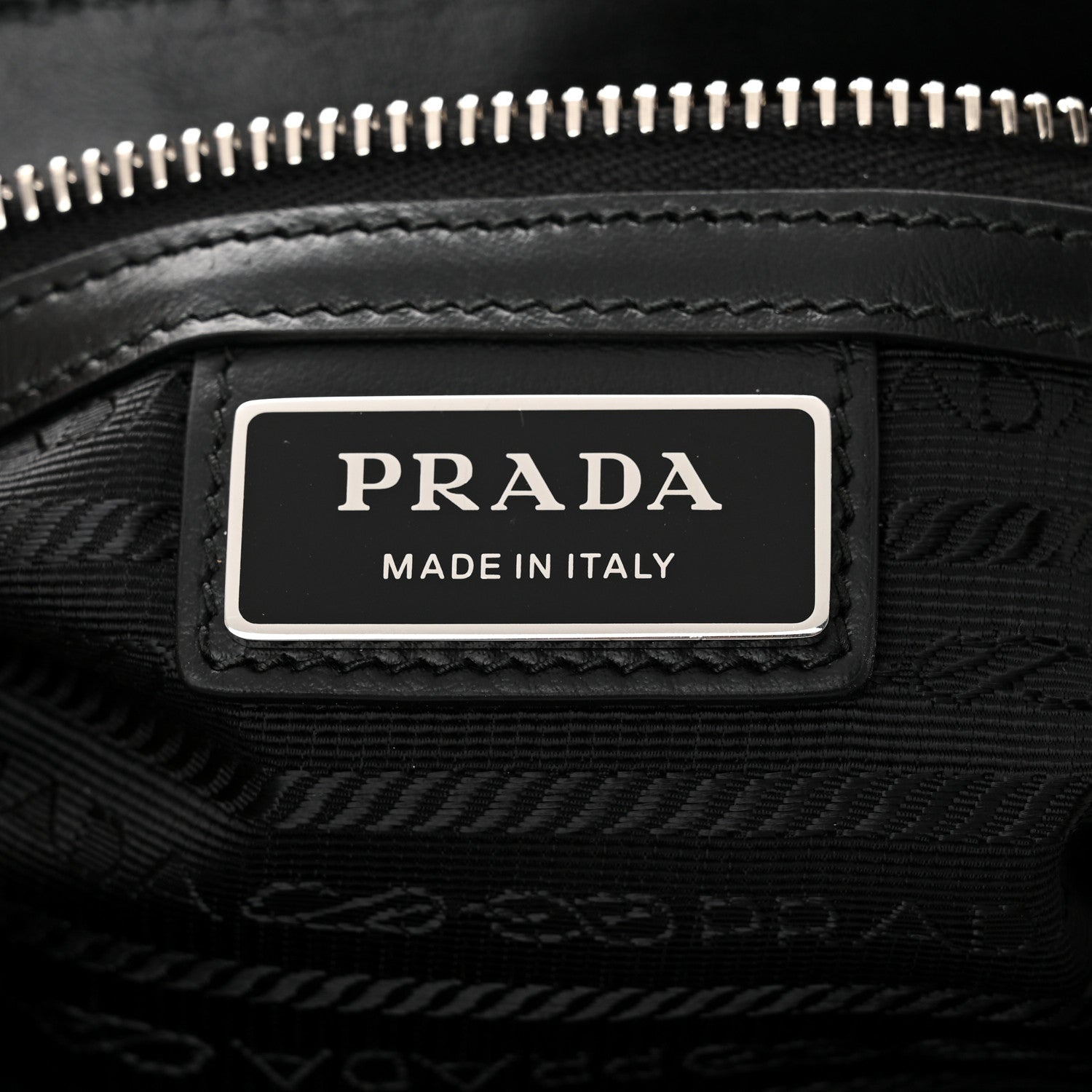 Prada Saffiano Cuir Triangle Logo Embossed Flap Crossbody Black 6 of 9