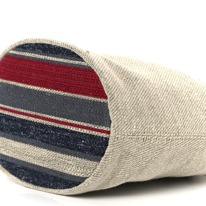 Chanel Striped Canvas Deauville Drawstring Bag Beige 11 of 11