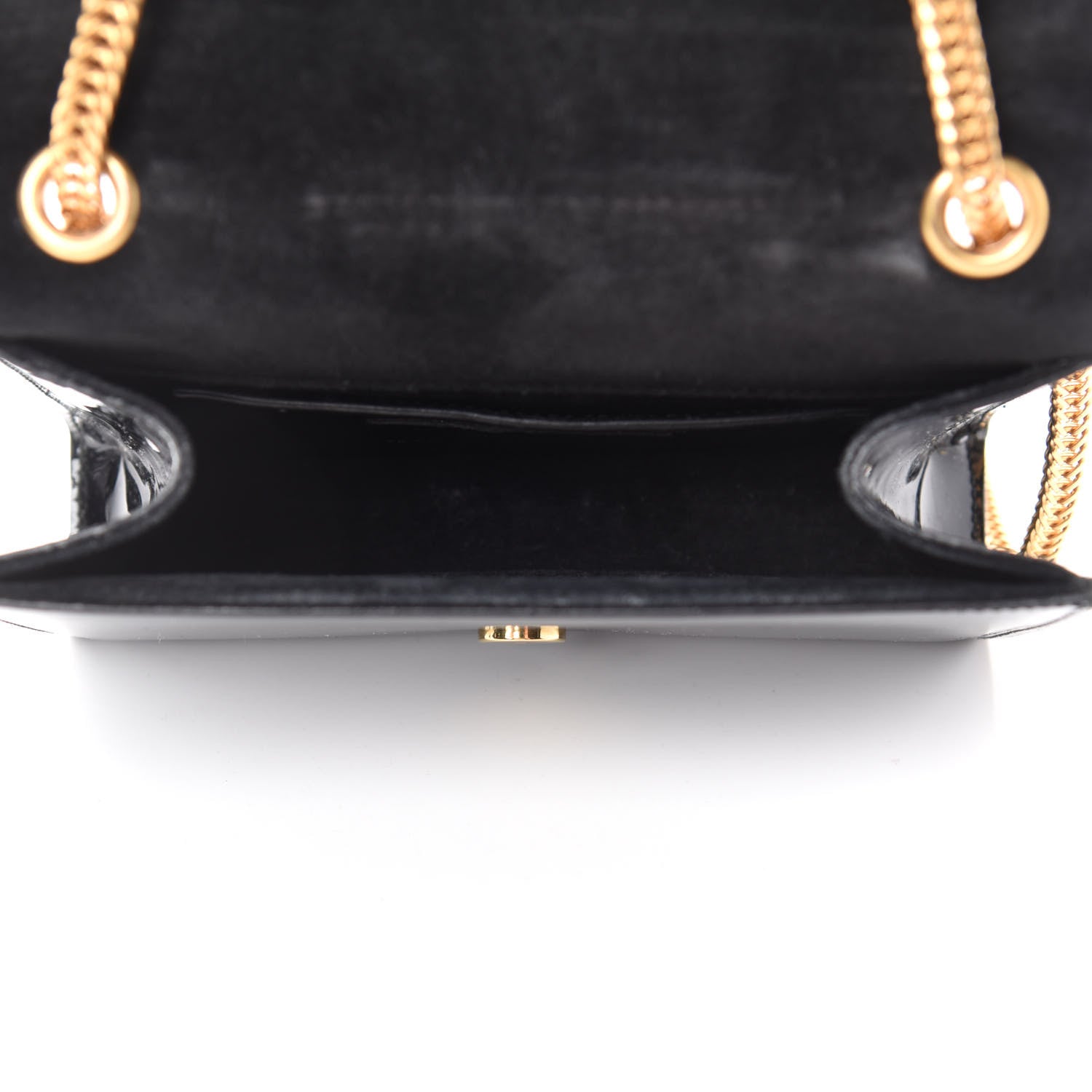 Saint Laurent Patent Small Classic Monogram Kate Tassel Satchel Black 5 of 10