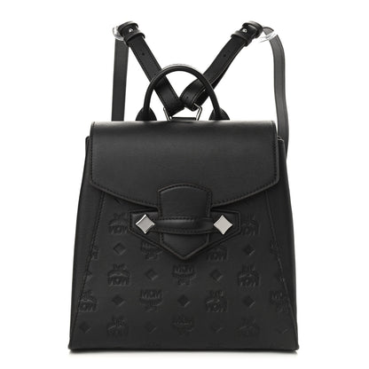 MCM Calfskin Ottomar Essential Visetos Small Backpack Black 1 of 7