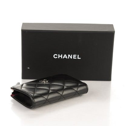 Chanel Lambskin Quilted Key Holder Case Black 4 of 7