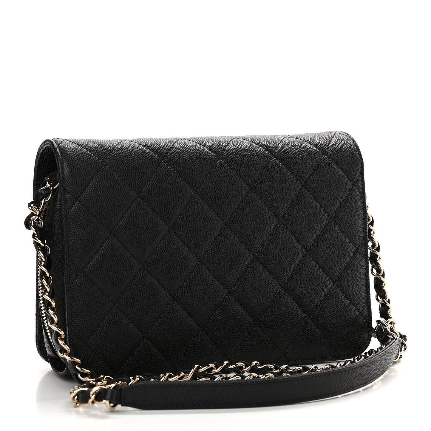 Caviar Quilted Large Like A Wallet Flap Black