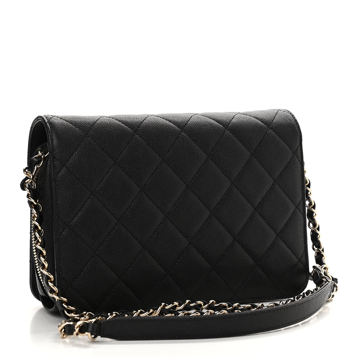 Chanel Caviar Quilted Large Like A Wallet Flap Black 3 of 12