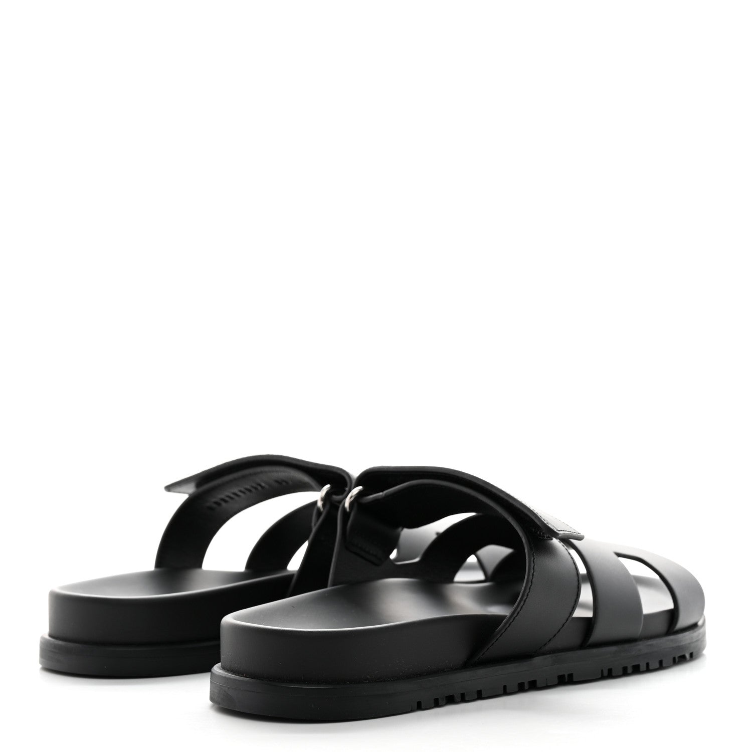 Hermes Calfskin Womens Chypre Sandals 38 Black 4 of 9