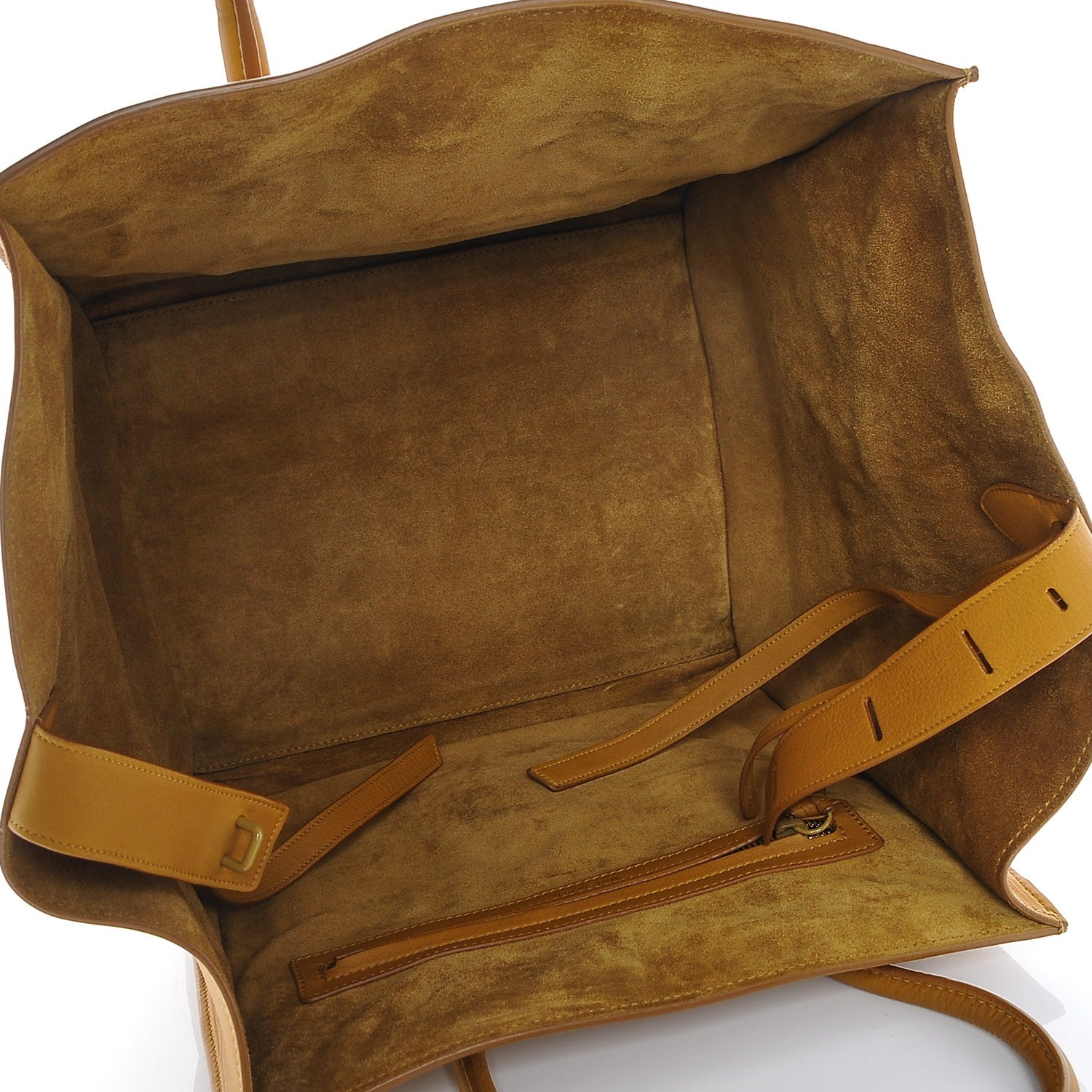 Celine Supple Calfskin Medium Phantom Luggage Curry 6 of 9