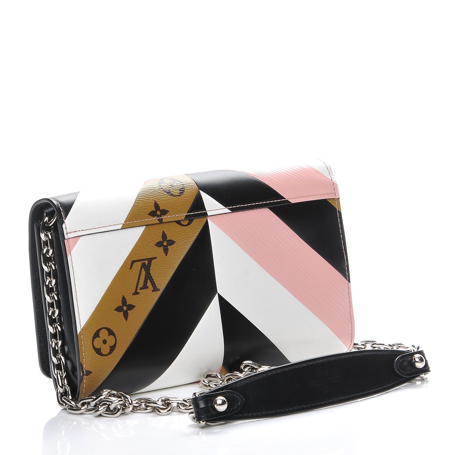 Louis Vuitton Epi Reverse Monogram Twist Chain Wallet Rose Ballerine 3 of 7