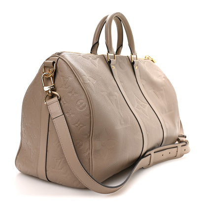 Louis Vuitton Empreinte Monogram Giant Keepall Bandouliere 45 Tourterelle 2 of 9