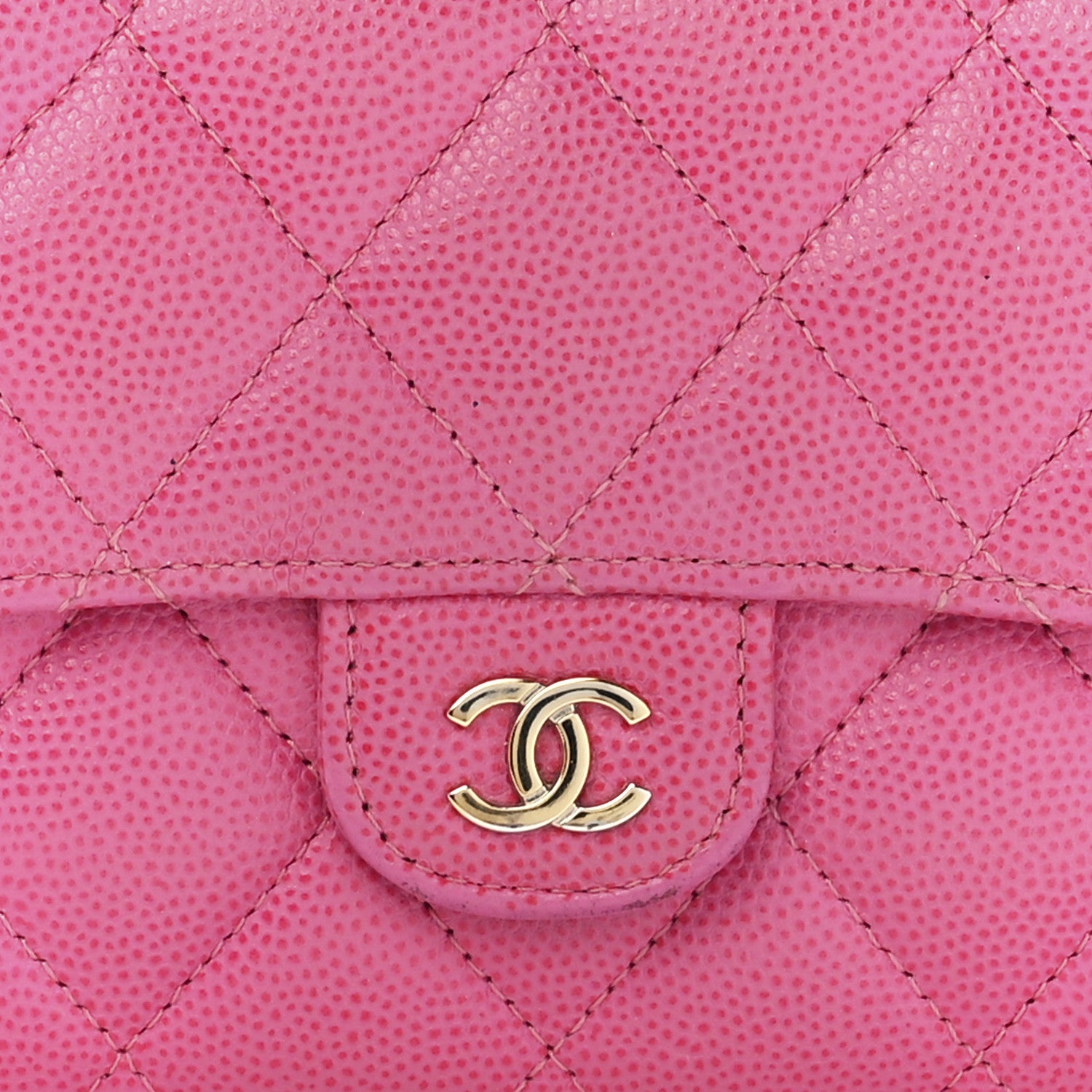 Chanel Caviar Quilted Large Gusset Flap Wallet Pink 9 of 13