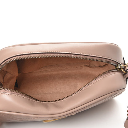 Gucci Calfskin Matelasse Small GG Marmont Chain Shoulder Bag Porcelain Rose 5 of 8