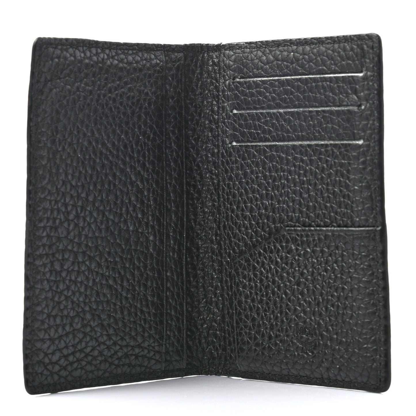 Calfskin Ottomar Monogram Mini Bi-Fold Card Wallet Black