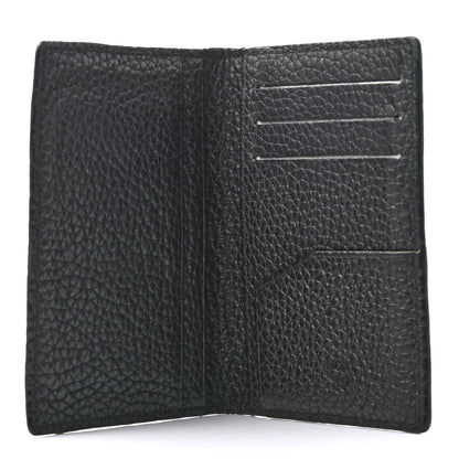 MCM Calfskin Ottomar Monogram Mini Bi-Fold Card Wallet Black 5 of 7