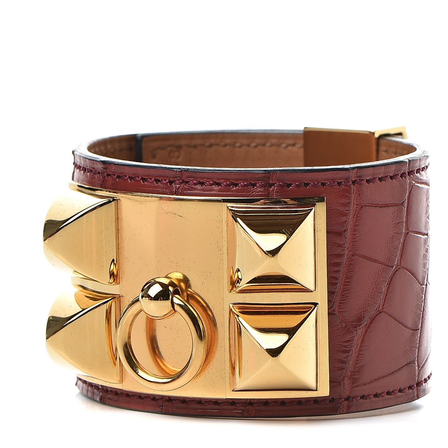 Matte Alligator Collier De Chien CDC Bracelet S Rouge H