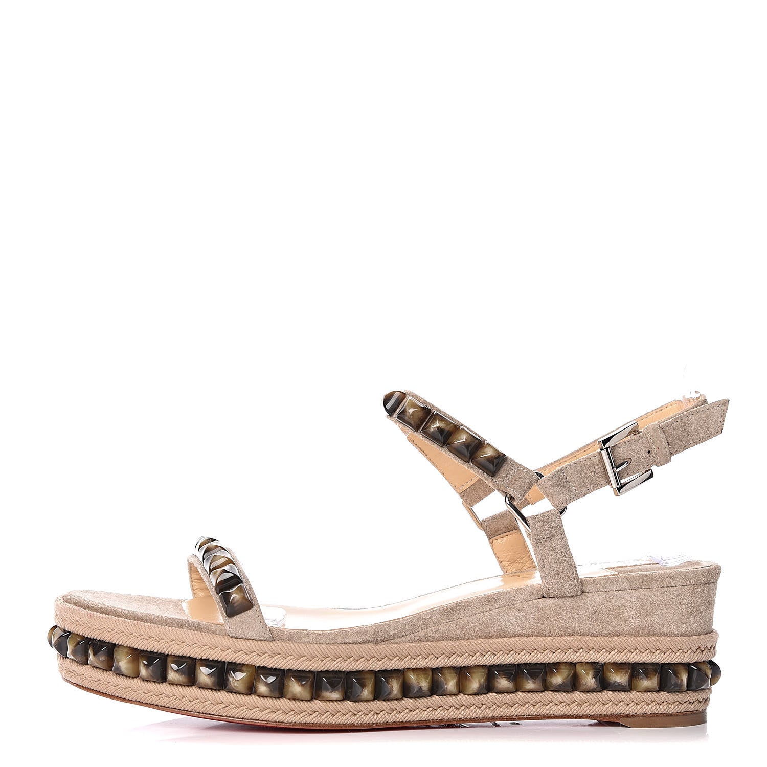 Christian Louboutin Suede Cataclou 60 Platform Sandals 40 Sable 1 of 10