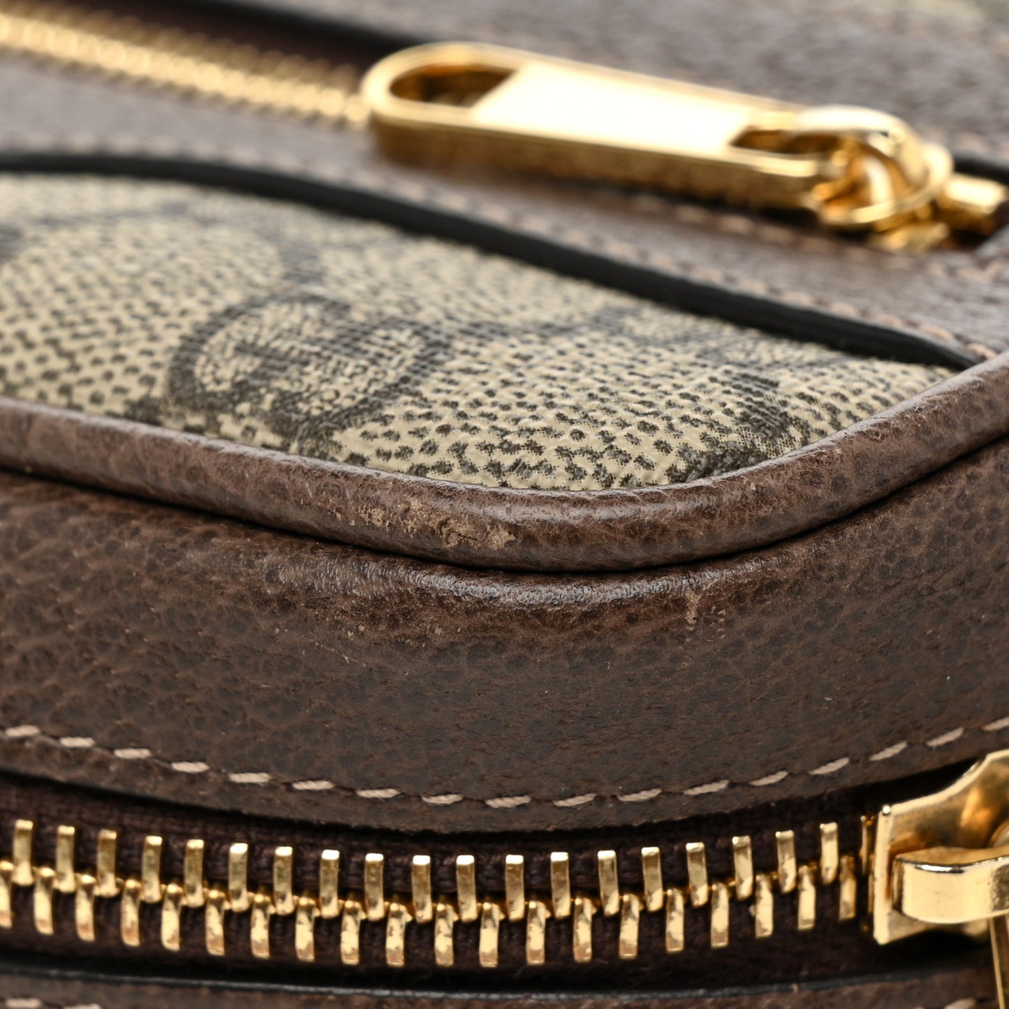 GG Supreme Monogram Web Mini Ophidia Shoulder Bag Brown