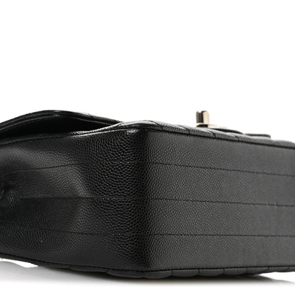 Chanel Caviar Chevron Quilted Mini Rectangular Flap Black 9 of 11