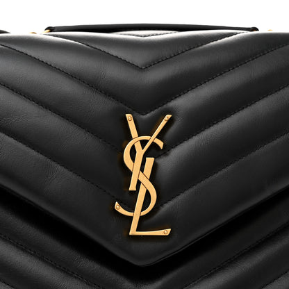 Saint Laurent Calfskin Y Quilted Monogram Medium Loulou Chain Satchel Black 8 of 10