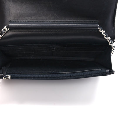 Chanel Canvas Quilted Fluo Boy Wallet On Chain WOC Black Grey Yellow 5 of 14