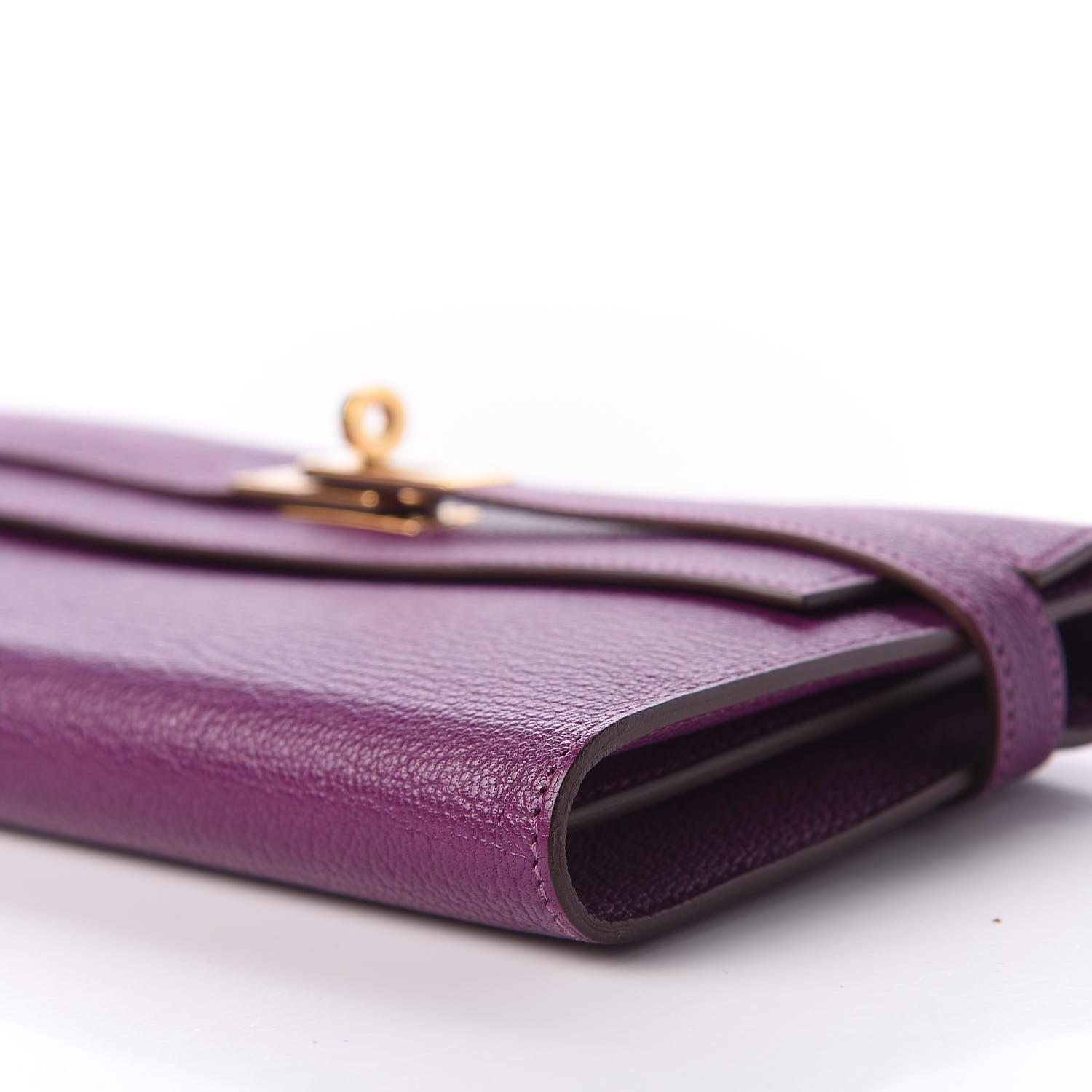 Hermes Chevre Mysore Kelly Longue Wallet Anemone 6 of 9