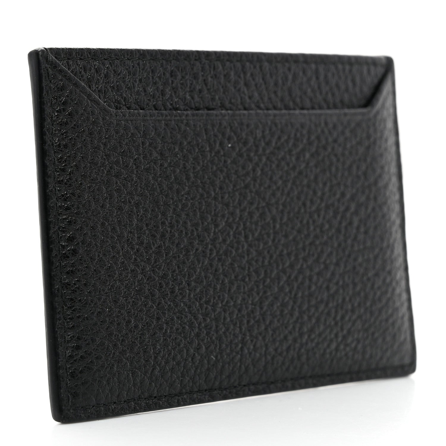 Prada Vitello Grain Metal Card Holder Black 3 of 8