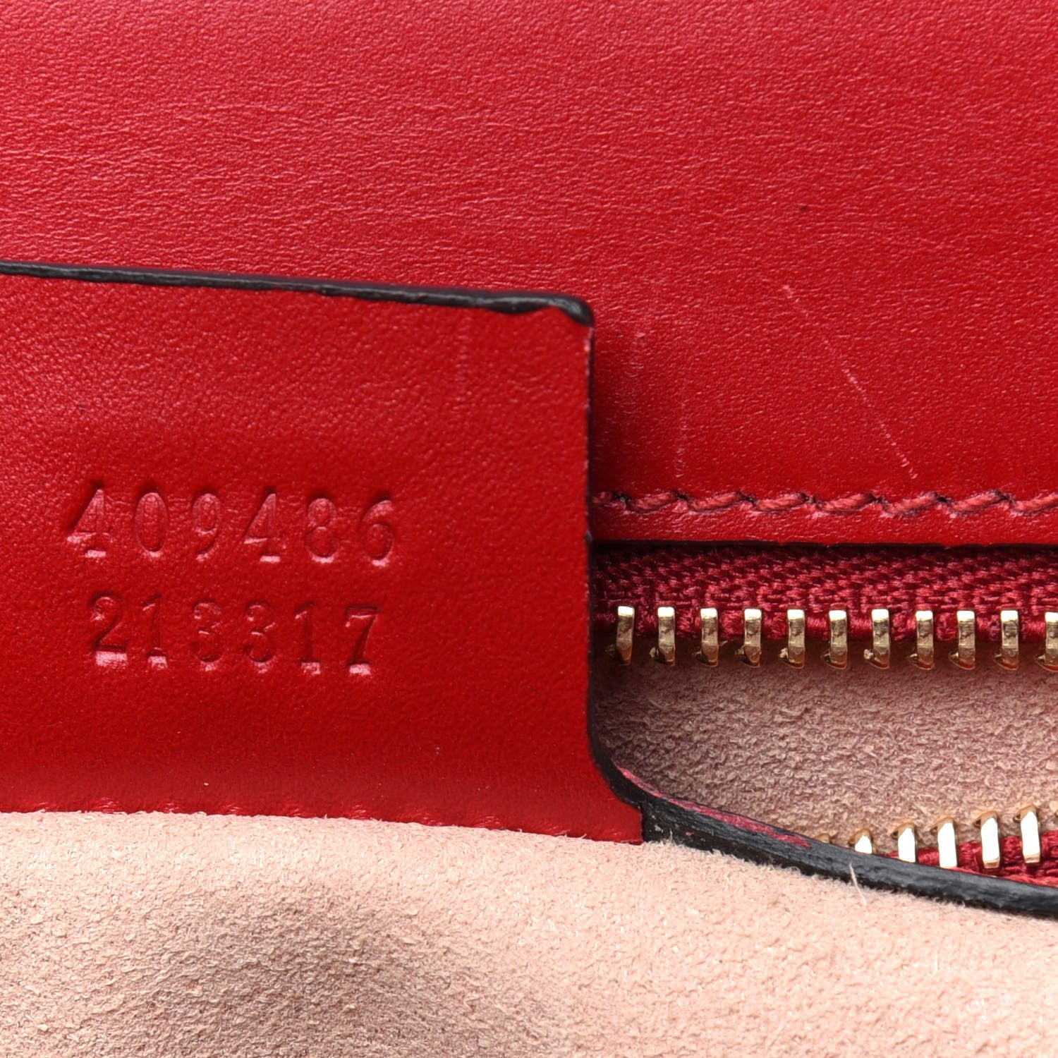 Gucci Guccissima Medium Padlock Shoulder Bag Hibiscus Red 7 of 16