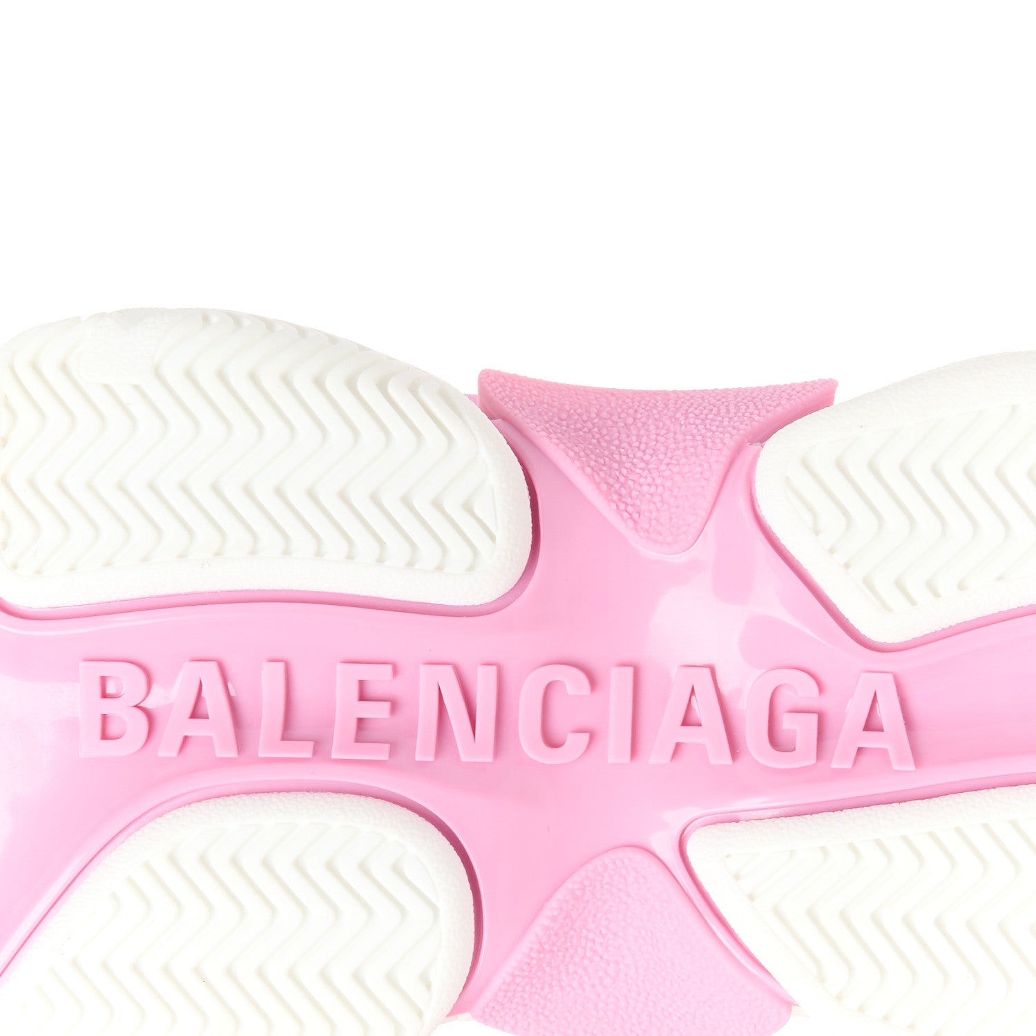 Balenciaga Fabric Mesh Womens Triple S Sneakers 37 Pink White 6 of 9