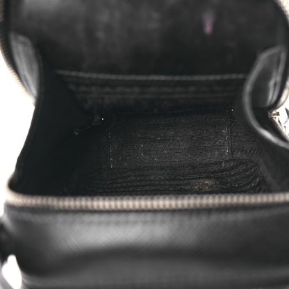 Prada Saffiano Travel Brique Crossbody Messenger Bag  Black 5 of 14