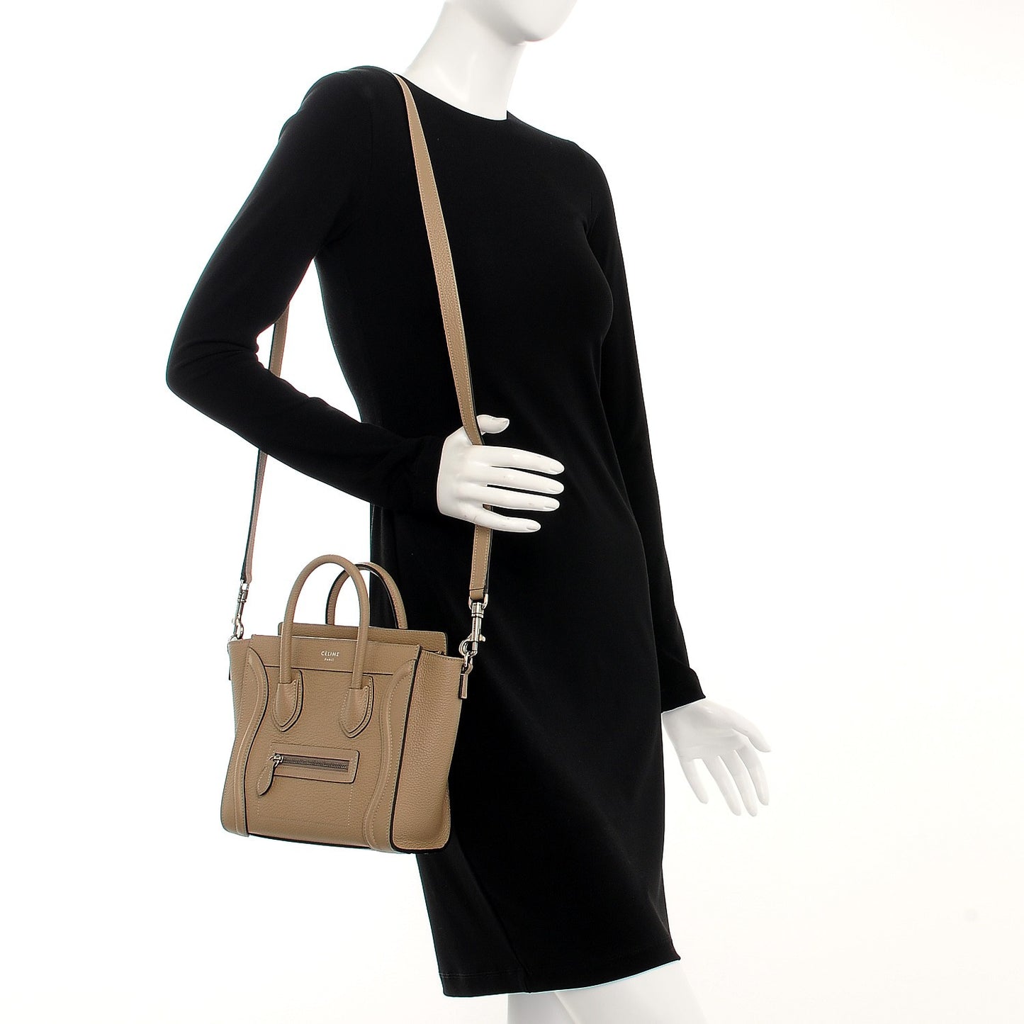 Drummed Calfskin Nano Luggage Dune