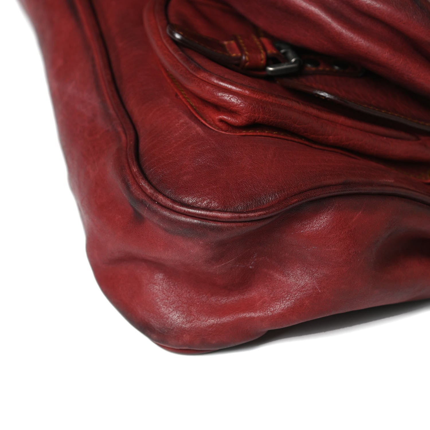 Christian Dior Calfskin Medium Gaucho Double Saddle Bag Red 11 of 18