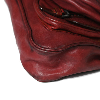 Christian Dior Calfskin Medium Gaucho Double Saddle Bag Red 11 of 18