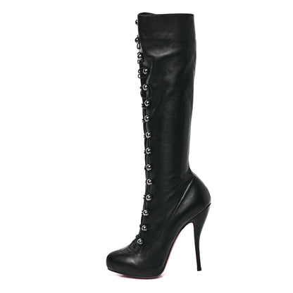 Christian Louboutin Nappa Alta Fifre 120 Tall Boots 39 Black 1 of 7