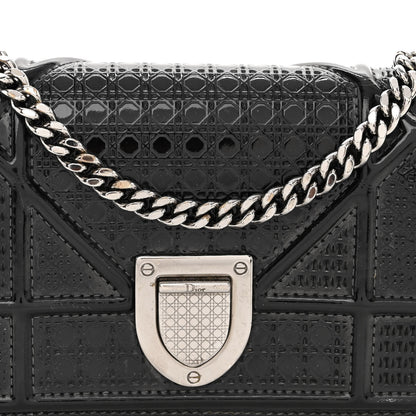 Christian Dior Patent Micro-Cannage Baby Diorama Flap Bag Black 7 of 10