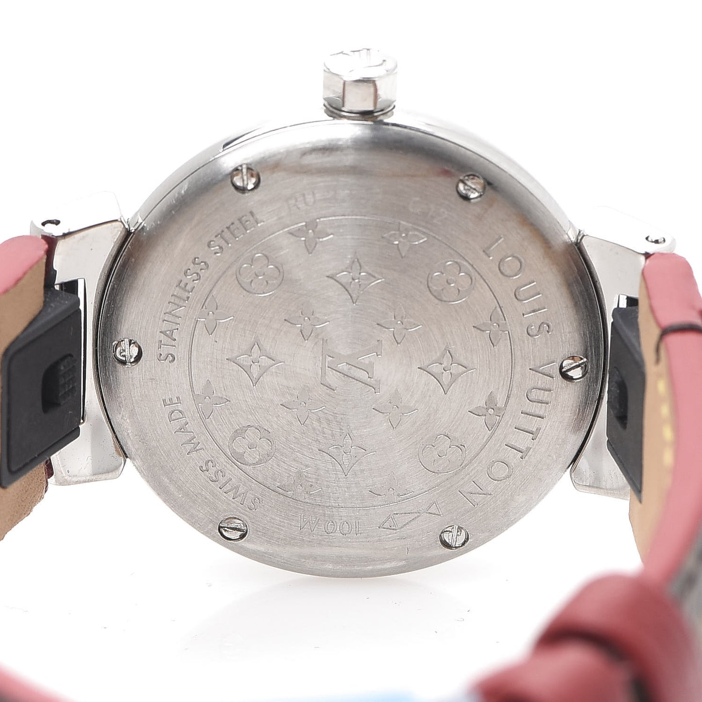 Stainless Steel Monogram 28mm Tambour Quartz Watch Brown
