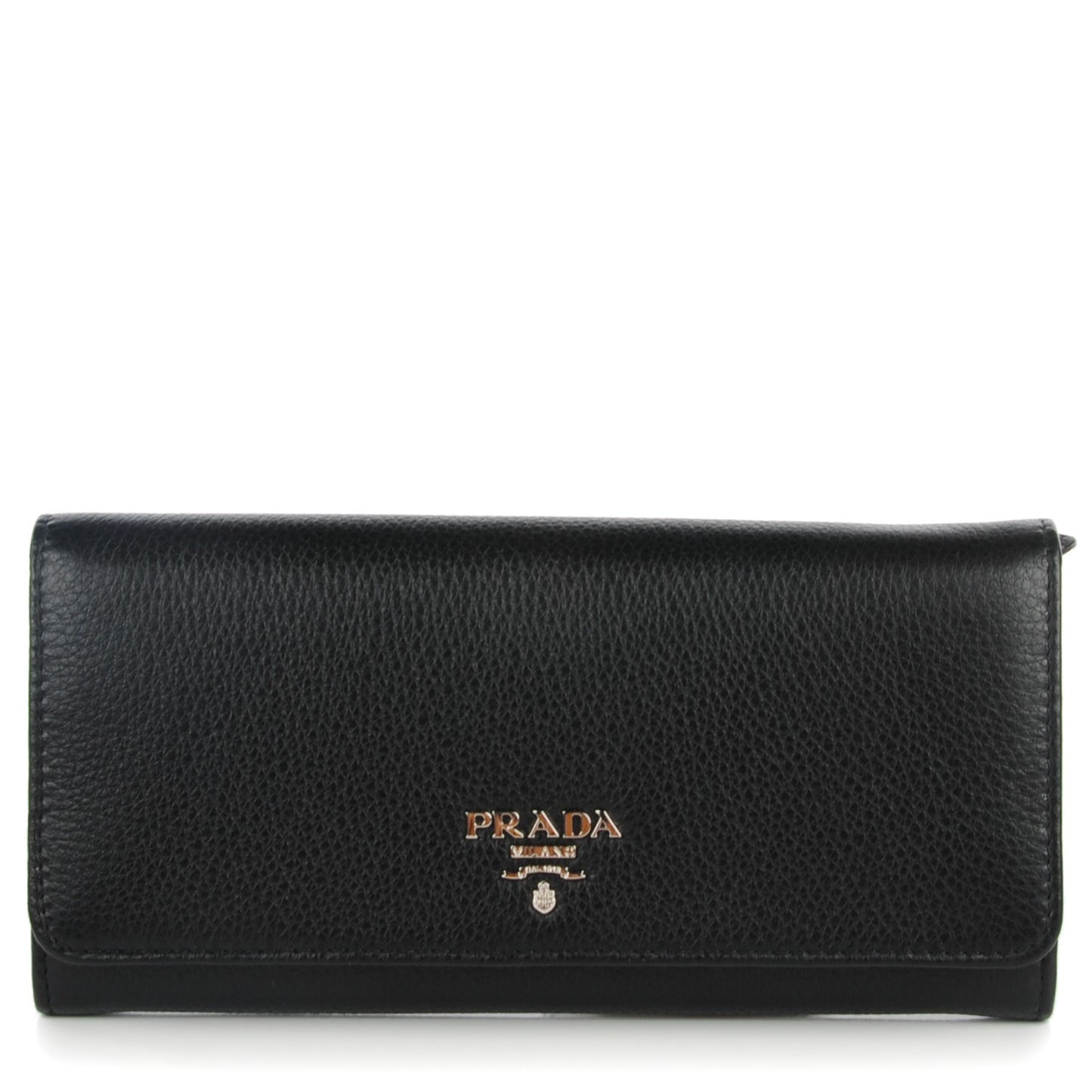 Vitello Phenix Continental Flap Wallet Nero Black