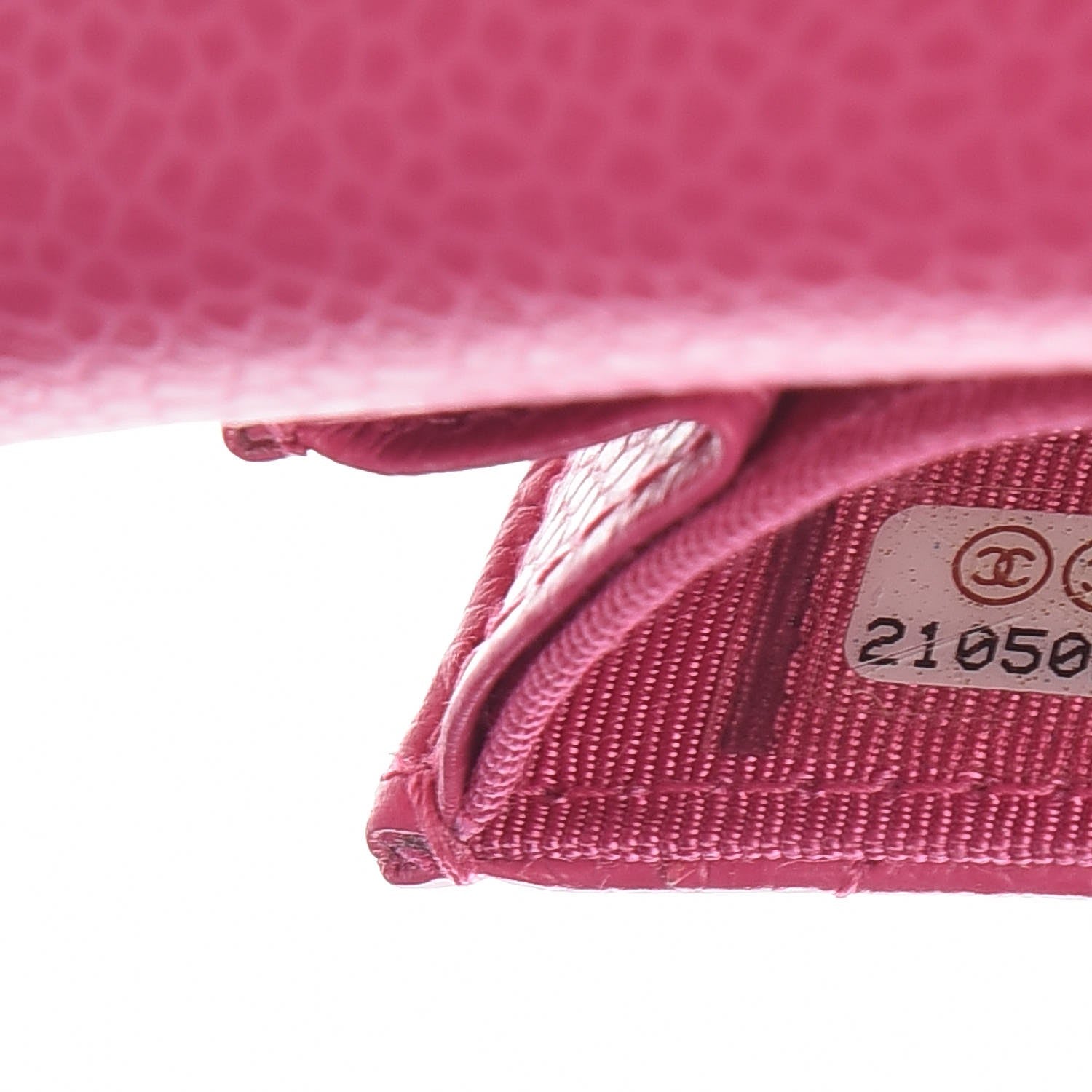 Chanel Caviar Quilted Card Holder Dark Pink 7 of 8
