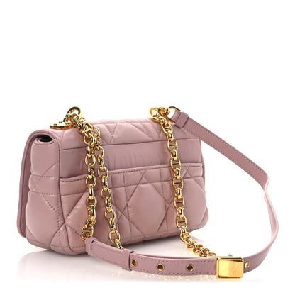 Christian Dior Lambskin Macrocannage Small Dior Caro Bag Pink 3 of 11