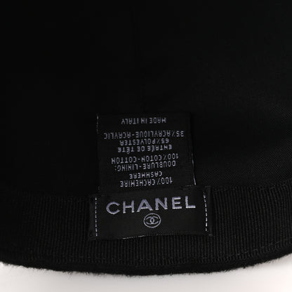 Chanel Cashmere CC Cap Hat Black 9 of 9