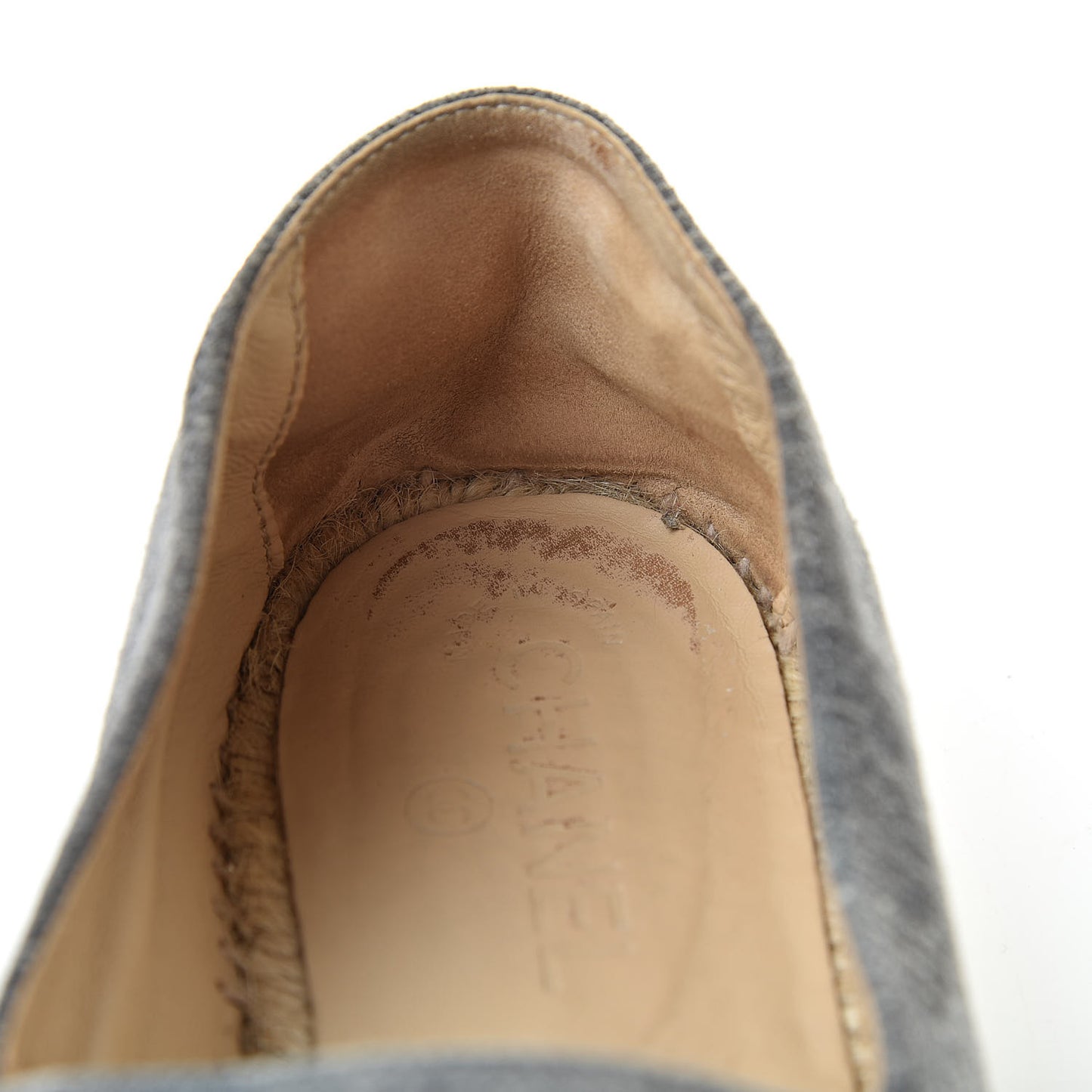 Striated Suede Espadrilles 41 Dark Grey