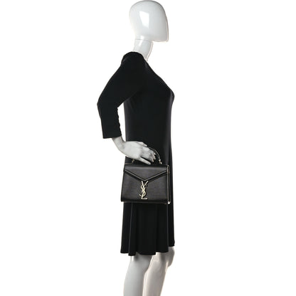 Saint Laurent Grain de Poudre Mini Classic Monogram Cassandra Top Handle Black 2 of 11