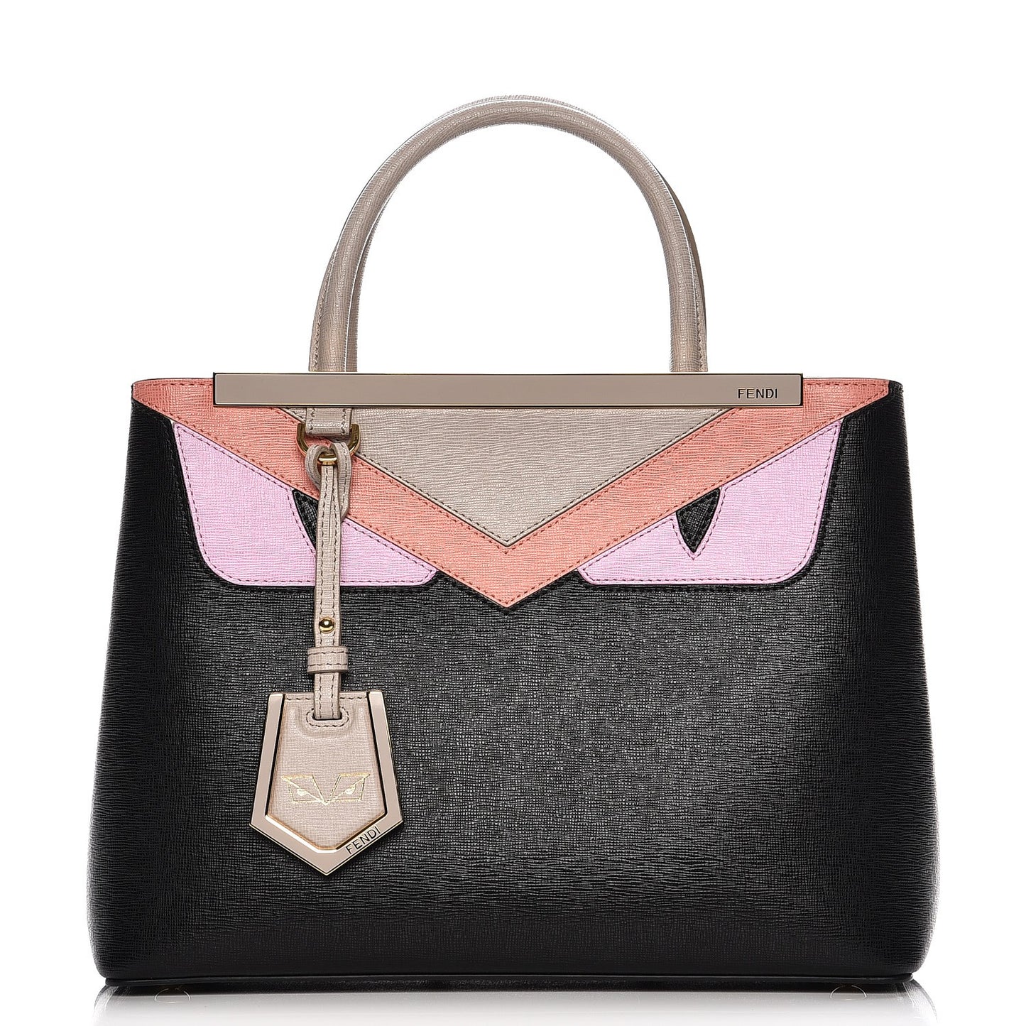 Vitello Elite Monster Petite 2Jours Tote Multicolor Black Grigio Polvere Multicolor