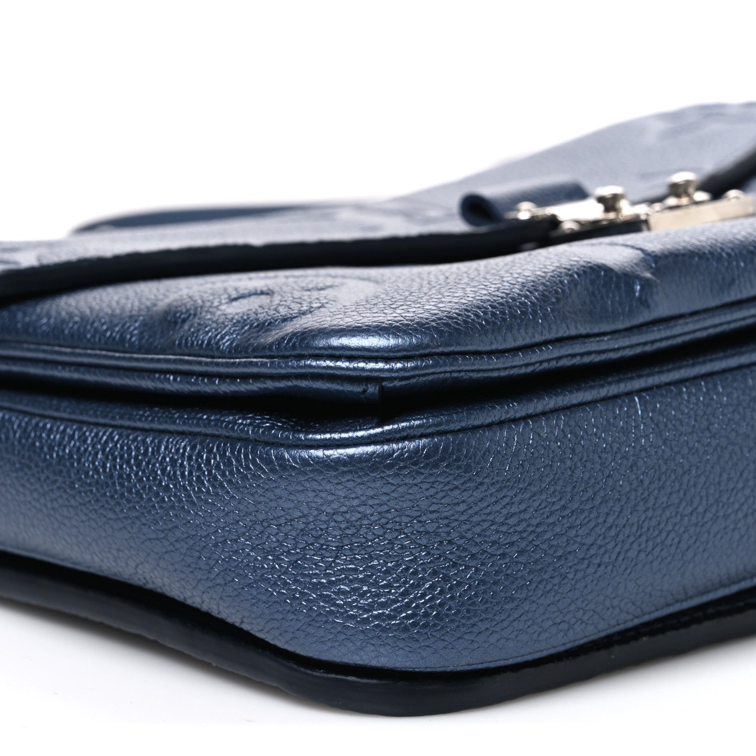 Louis Vuitton Metallic Empreinte Monogram Giant Pochette Metis Navy Nacre 8 of 9