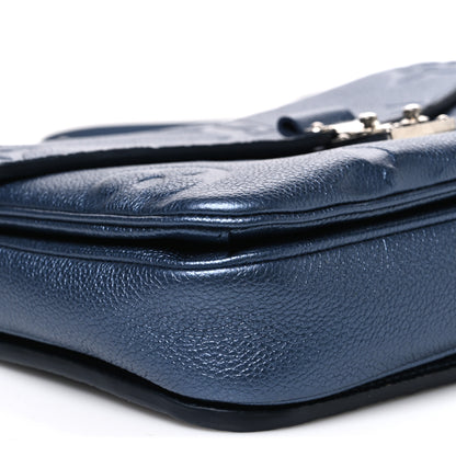 Louis Vuitton Metallic Empreinte Monogram Giant Pochette Metis Navy Nacre 8 of 9