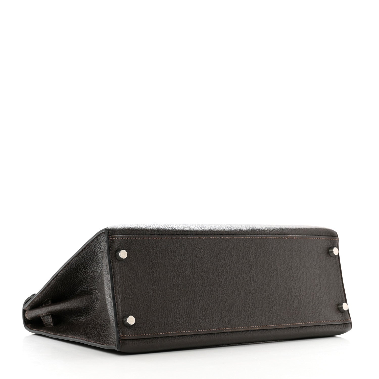 Hermes Vache Liegee Kelly Sellier 32 Chocolate 4 of 14