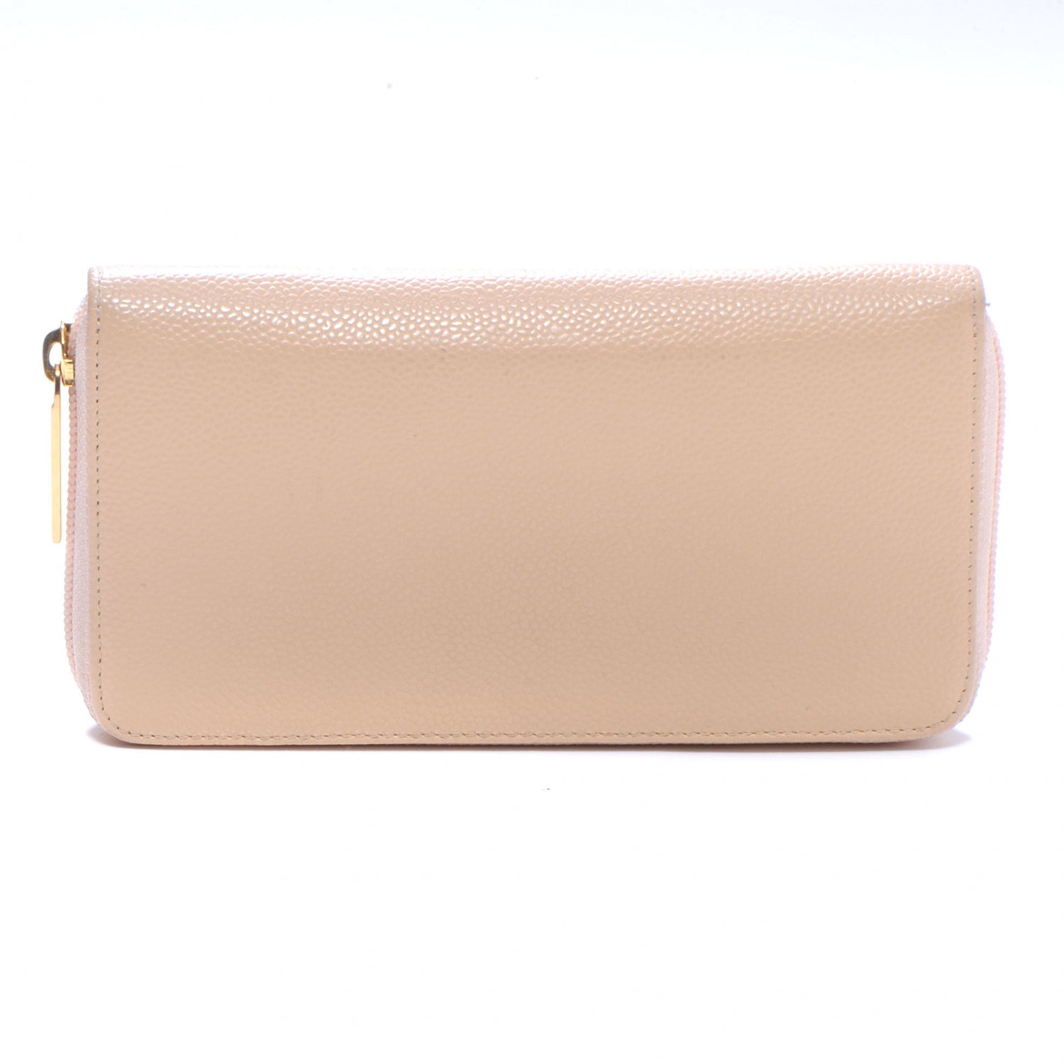 Chanel Caviar Zip Around Wallet Beige 3 of 8