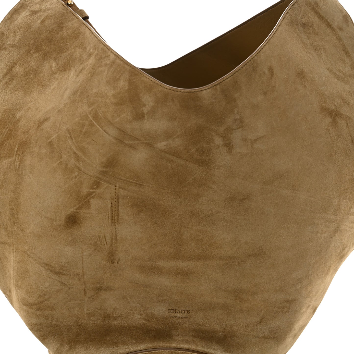 Suede Calfskin Medium Lotus Tote Mud
