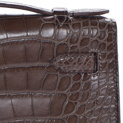 Hermes Matte Alligator Kelly Pochette Ebene 8 of 25