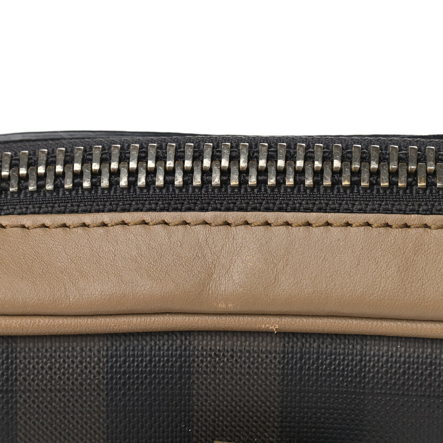 London Smoked Check Large Briefcase Brown
