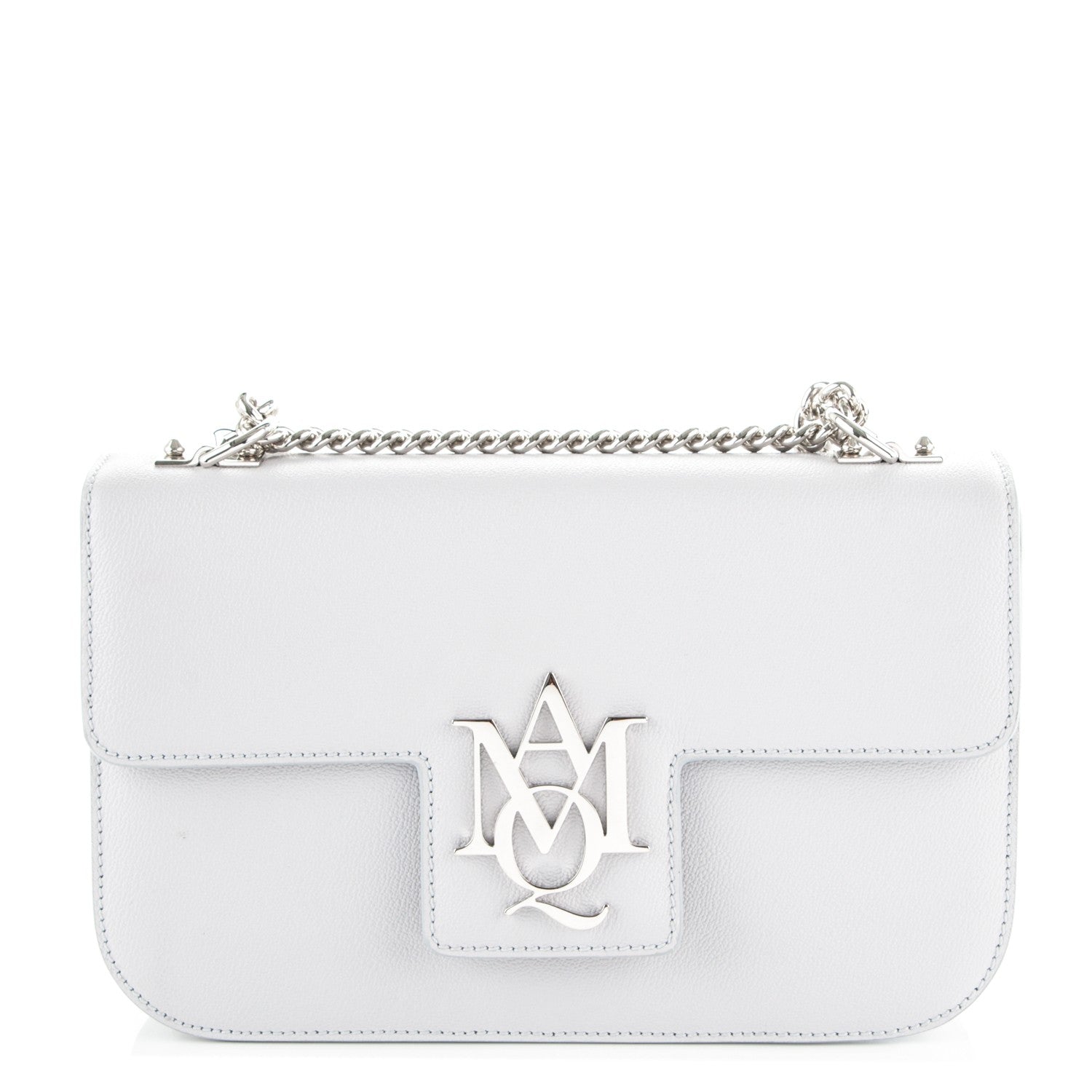 Alexander McQueen Grained Calfskin Medium Insignia Flap Cloud 1 of 7