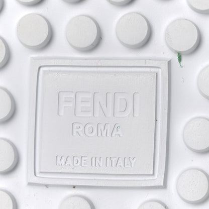 Fendi Canvas Lycra TPU FF Womens Fendi Force Low Top Sneakers 40.5 Sky Tobacco Black 7 of 10