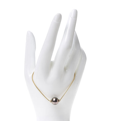 David Yurman 18K Yellow Gold Diamond Tahitian Pearl Solari Single Station Adjustable Bracelet Grey 2 of 5