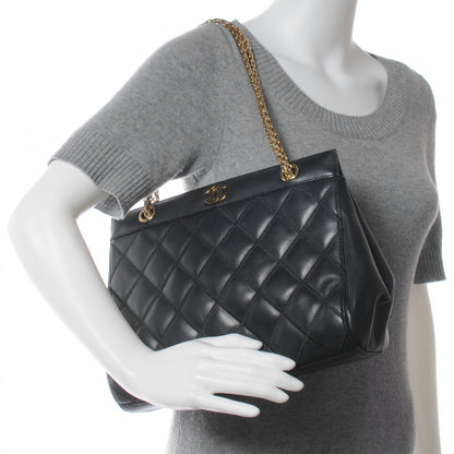 Chanel Lambskin Shopping Tote Black 2 of 7